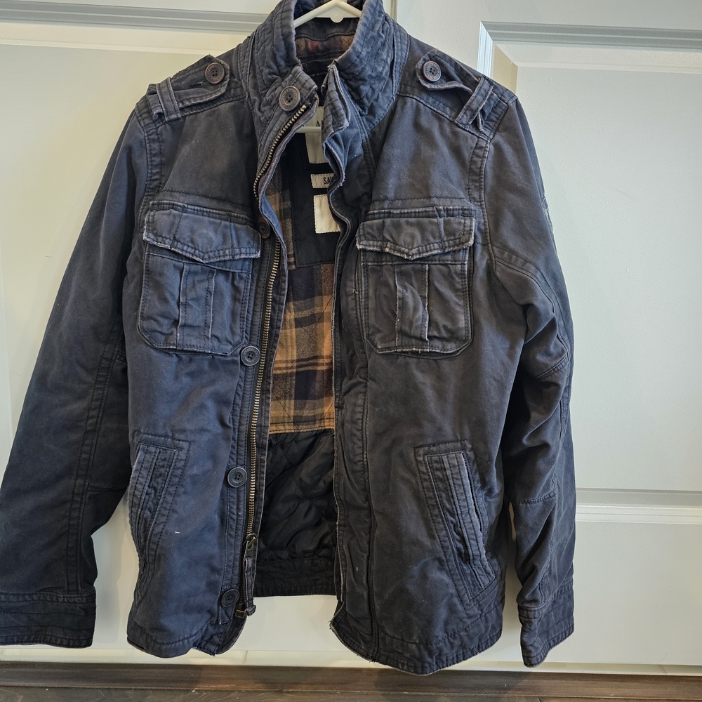 Abercrombie & Fitch Dark Gray Military Jacket